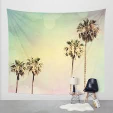 It is a tapestry, fade resistant type of upholstery fabric and it is made of 54% polyester,35% olefin, 11% acrylic material. Palm Trees 2 Tapestry Tapestry College Room Decor Art Deco Bedroom Furniture