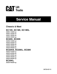 Which is the service manual for a caterpillar? Calameo Caterpillar Cat Ec20k Ec25k Forklift Lift Trucks Service Repair Manual Sna3ec2 10200 And Up