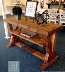 We just moved into a new house that actually has a spacious entryway, i never really thought much about an entryway, but now i was so excited to decorate one. Industrial Farmhouse Entry Table Farmhouse Furniture And Home Decor