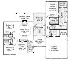 Country Ranch House Plan 3 5 Bedrm