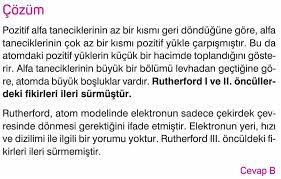 Rutherford Atom Modeli Cozumlu Ornek Cozum Konu Anlatimi