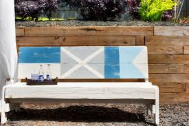 22 creative diy bench ideas to add to your garden this year. How To Paint Nautical Flags On A Bench How Tos Diy