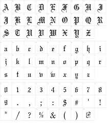 Characters Olde English Font Tattoo Lettering Fonts Old English Font Tattoo English Fonts