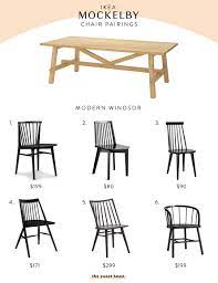 18 Black Chairs To Pair With The Ikea Mockelby Dining Table The Sweet Beast Ikea Dining Room Ikea Dining Chair Ikea Dining Table