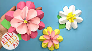 Easy Paper Flower Diy 3d Spring Flowers Diy Making Paper Flowers Step By Step