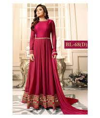 Party wear long gown cutting and stitching. Pink With Floral Embroidery Anarkali Suit Free Size Casual Party Wear Buy Pink With Floral Embroidery Anarkali Suit Free Size Casual Party Wear Online At Low Price Snapdeal
