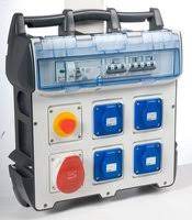 Electricité gaines et câbles électriques rallonge électrique et enrouleur coffret et prise de sécurité de chantier. Legrand Coffret De Chantier P17 Ip44 Ik09 40a 400v Avec 4 Prises Brochage Domestique 1