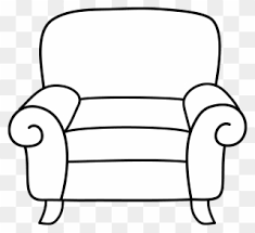 The color is only a minor feature when considering an accent chair. Armchair Coloring Page Sofa Cartoon Black And White Clipart 113016 Pinclipart