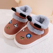 Sepatu Bot Ringan Hangat Fleece Plus Tahan Air Kartun untuk Bayi