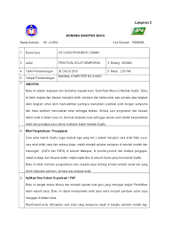 Sinopsis adalah ringkasan cerita cerpen. Sinopsis Buku Ldp