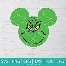 Search and find more on vippng. Grinch Mickey Svg Mickey Mouse Svg Grinch Face Svg