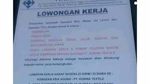 Check spelling or type a new query. Lowongan Kerja Pabrik Rancaekek Di Pt Kosina Textile Terbaru 2020 2021