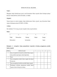 Borang soal selidik tentang gaya hidup sihat via www.scribd.com. Borang Soal Selidik