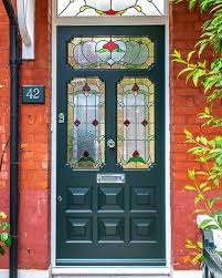 The above front door is sherwin williams night owl. Ornate Edwardian Front Door With Stained Glass Cotswood Doors