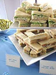 If it's a tea party, your menu should consist of dainty finger sandwiches, sweets and pastries. 38 Tea Sandwiches That Are Tiny But Delicious Tea Sandwiches Recipes Tea Party Sandwiches Tea Party Food