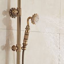 Us 22898 20 Offbadezimmer Retro Brausegarnitur Wasserhahn Antike Messing Wand Wasserfall Dusche Wasserhahn Mit 8 Zoll Regendusche Massiv Dusche
