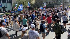 Maybe you would like to learn more about one of these? Large Crowd Marches In Montreal To Protest Against Quebec S Vaccination Passport Cbc News