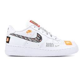Air Force 1 Low 07 Prm Just Do It Nike Ar7719 100 White White Black Total Orange In 2020 Nike Air Force Nike Air