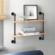 I am building some industrial corner shelves out of reclaimed wood and plumbing pipe for my bedroom. Plumbing Pipe Shelves Wayfair