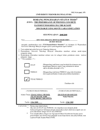 Program ini membuka peluang pendekatan multidisiplin dalam aktiviti penyelidikan, penulisan dan penerbitan. Pdf Borang Pengesahan Status Tesis Judul The Performance Of Pervious Concrete Pavement For Reducing The Runoff Discharge Using Monte Carlo Simulation Nur Kamaruddin Academia Edu