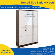 Lemari gantungan besi rak pajangan baju dan pakaian minimalis modernrp1.350.000: Jual Lemari Pakaian Minimalis Modern Putih 3 Pintu Knockdown Termurah Jakarta Pusat Suka Hati Furniture Tokopedia