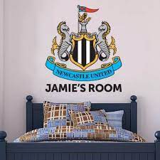 Newcastle United Football Club Personalised Crest And Name Wall Sticker Set Vinyl Newcastle United Newcastle United Football Football Wall Art