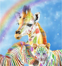 Colorful Animals Rainbow 5d Diy Diamond Painting Colorful Animals Animal Art Cute Animal Drawings Kawaii