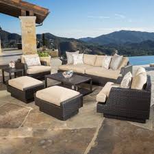 Portofino Comfort 7 Piece Deep Seating Set In Espresso Outdoor Patio Furniture Portofino Patio Furniture Wicker Patio Furniture