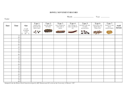 7 Images Of Bowel Movement Chart Template Splinket Com