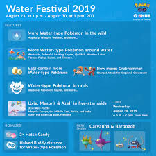 Pokemon Go Water Festival 2019 Pokemon Go Hub