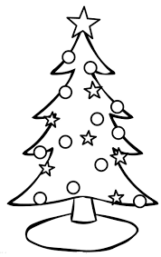 Print Christmas Tree Coloring Page With Ornaments Or Download Christmas Tree Coloring Page Wit Christmas Tree Drawing Christmas Tree Coloring Page Xmas Drawing