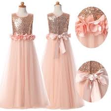 Flower Girls Dress Rose Gold Party Prom Princess Pageant Bridesmaid Wedding Gown Flower Girl Dresses Wedding Flower Girl Dresses Pink Flower Girl Dresses