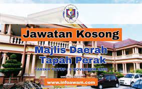 Pemohon daripada warganegara malaysia yang berminat dan memenuhi kriteria yang telah ditetapkan dijemput untuk memohon jawatan kosong di majlis daerah gerik sebagai Jawatan Kosong Terkini Majlis Daerah Tapah Perak