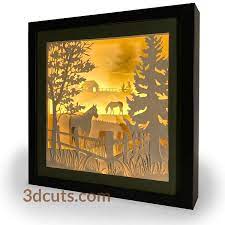 Cork oaks can, in fact, grow in other places out of the mediterranean basin. Horses Grazing Shadow Box Square Format 3dcuts Com Shadow Box Art Shadow Box Diy Shadow Box