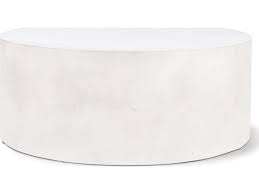 Still, it is worth a shot, especially if the ottoman is oversized. Seasonal Living Perpetual Ivory White Concrete Grand Louie 41 Wide Round Coffee Table Sea501ft128p2w