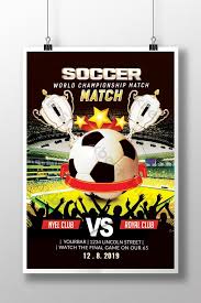 Rayakan prestasi olahraga dengan poster luar biasa dari tim dan pemain individu. Contoh Poster Pertandingan Sepak Bola Gambaran