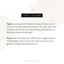 Jupiter Saturn Luna Lessons Jupiter Astrology Saturn
