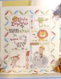 Aktuelle preise für produkte vergleichen! Stamped Cross Stitch Crib Quilt Baby Boy Frog Zebra Monkey Little Explorer New Baby Quilts Crib Quilt Cross Stitch