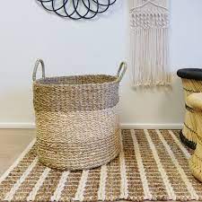 Jonc de mer bricoman source. Paniere Decorative Jonc De Mer Cayman Beige H 44 X L 40 X P 40 Cm Leroy Merlin