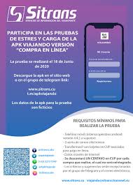 564 views 7 months ago . Sitrans Participa En La Prueba Funcional De La Apk Viajando En Su Version De Compra En Linea Esta Se Realizara El Dia 18 De Junio Entre Las 10 00 Am Y Las