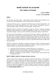 İşte ses nasıl yayılır sorusunun kısa cevabı budur. Pdf Sesin Dogasi Ve Olusumu Levent Guner Academia Edu