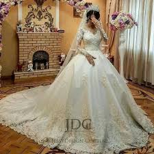 Weitere ideen zu brautkleid, hochzeitskleid, hochzeit. Luxury Ivory Spitze Brautkleid Hochzeitskleid Langarm Lange Schleppe Perlen Eur 359 00 Picclick De