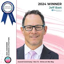 JEFFREY BAST AWARDED 2024 MIAMI-DADE BAR CIRCLE OF EXCELLENCE AWARD IN  BUSINESS LITIGATION CATEGORY