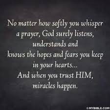Does this say on the bible? Trusting God Makes Miracles Happen Miracle Quotes Prayers Miracles