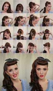 It's a little easier, as you can get away with curling your hair and pinning it up in place. 17 Ways To Make The Vintage Hairstyles Pretty Designs Retro Hairstyles Tutorial Rockabilly Hair Retro Hairstyles