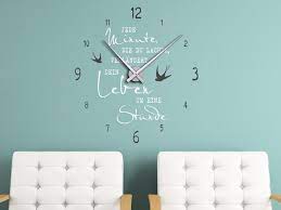 Wandtattoo Uhr Mit Spruch Das Leben Verlangern Bei Homesticker De