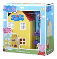 Estava procurando algumas ideias para festa peppa pig e me deparei com essa linda e prática casinha da peppa para imprimir e montar do site da nick jr! Scarlet Kids Peppa Pig Casa Deluxe Con Peppa Y Muebles 2 Pisos 4 Ambiente 7 990 00