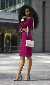 Ootd Look Of The Week White Collar Glam Black Bloggers Black Lawyers Pink Professional Outfits Fuchsia Dress Outfit Cute Work Outfits
