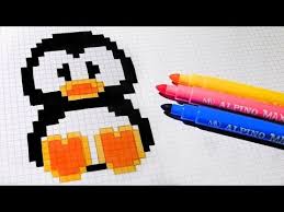 Handmade Pixel Art How To Draw Kawaii Penguin Pixelart Youtube Pixel Art Pixel Drawing Pixel Art Pattern