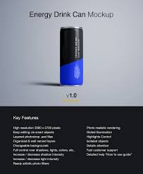 Download Energy Drink Can Mockup Psd PSD Mockup Templates